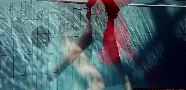  Lucie hot Russian teen in Czech pool